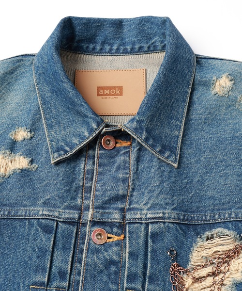 CHAIN DAMEGE DENIM JACKET（デニムジャケット）｜amok（アモク）の