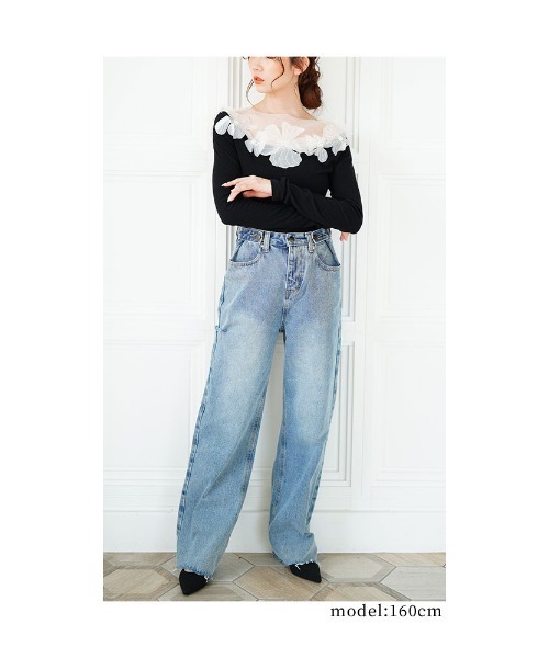 美品 ゴルチェ 宗教柄 パワーネット チュール トップス