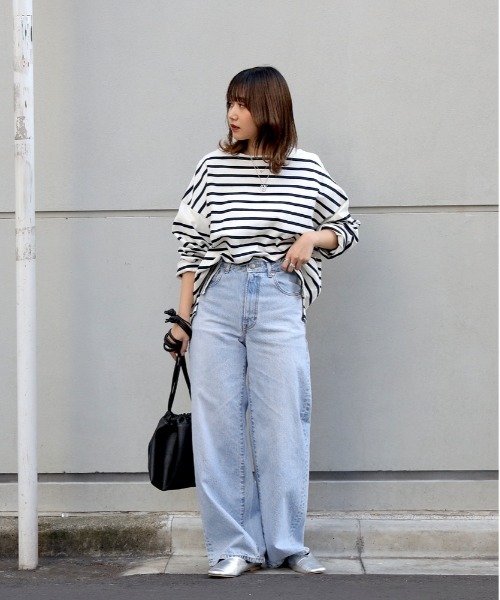 SOMETHING（サムシング）の「【SOMETHING】「LISA」ビンテージワイド（デニムパンツ・レディース・ライトインディゴブルー・S/M/XS）」の4枚目の写真