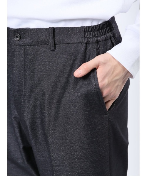 TAKA-Q(タカキュー)の「スラックス メンズ ビジネス パンツ ストレッチ ウォッシャブル インディゴニット スリム ノータック 裾上げ済み 紺 セットアップ可能 (スーツパンツ・メンズ・ネイビー・MEDIUM/LARGE/S/X-LARGE/3L)」の9枚目の写真