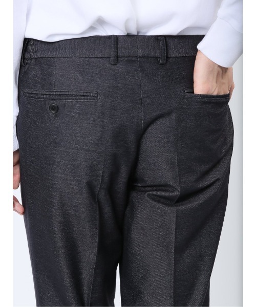 TAKA-Q(タカキュー)の「スラックス メンズ ビジネス パンツ ストレッチ ウォッシャブル インディゴニット スリム ノータック 裾上げ済み 紺 セットアップ可能 (スーツパンツ・メンズ・ネイビー・MEDIUM/LARGE/S/X-LARGE/3L)」の10枚目の写真
