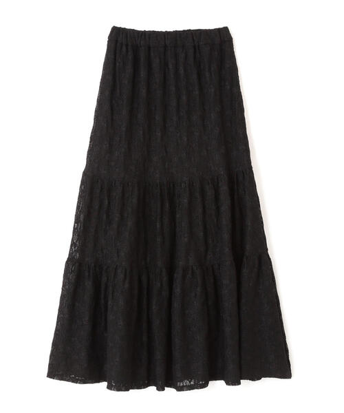 FREE'S MART（フリーズマート）の「◆レースティアードフレアスカート（スカート・レディース・ホワイト/ブラック・SMALL/MEDIUM）」の3枚目の写真