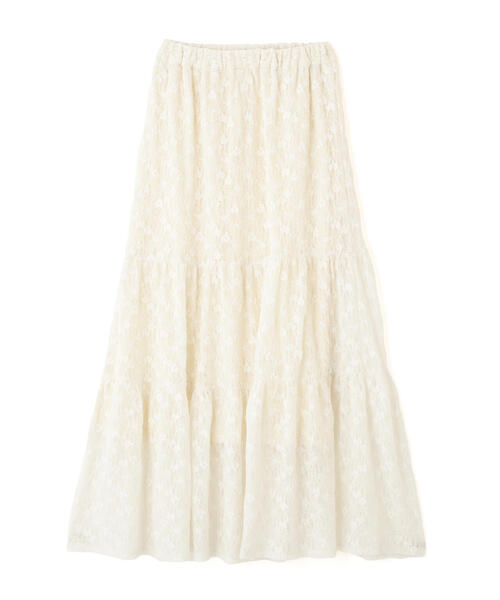 FREE'S MART（フリーズマート）の「◆レースティアードフレアスカート（スカート・レディース・ホワイト/ブラック・SMALL/MEDIUM）」の13枚目の写真