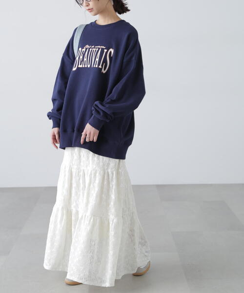 FREE'S MART（フリーズマート）の「◆レースティアードフレアスカート（スカート・レディース・ホワイト/ブラック・SMALL/MEDIUM）」の20枚目の写真