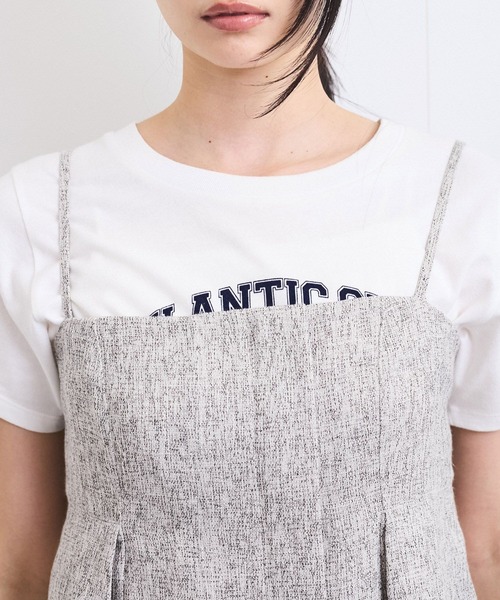 VIS（ビス）の「【洗える】アシンメトリーキャミビスチェ（キャミソール・レディース・ブラック系その他/クリーム・FREE）」の9枚目の写真