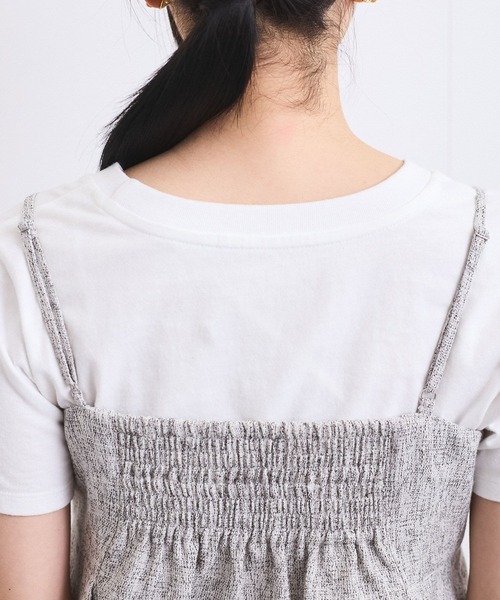 VIS（ビス）の「【洗える】アシンメトリーキャミビスチェ（キャミソール・レディース・ブラック系その他/クリーム・FREE）」の12枚目の写真