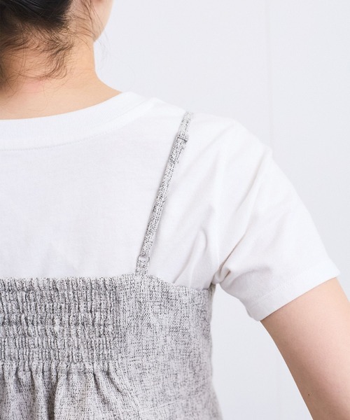 VIS（ビス）の「【洗える】アシンメトリーキャミビスチェ（キャミソール・レディース・ブラック系その他/クリーム・FREE）」の13枚目の写真