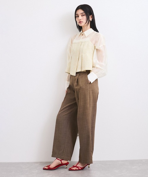 VIS（ビス）の「【洗える】アシンメトリーキャミビスチェ（キャミソール・レディース・ブラック系その他/クリーム・FREE）」の17枚目の写真