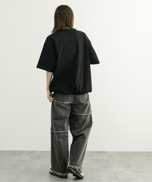 SENSE OF PLACE by URBAN RESEARCH（センスオブプレイスバイアーバンリサーチ）の「『ユニセックス』アソートドローコードショートスリーブTシャツ（Tシャツ/カットソー・メンズ・ブラック/ブラック系その他/グリーン/ブラウン/ホワイト/ライトブラウン/グリーン系その他・LARGE/MEDIUM）」の8枚目の写真