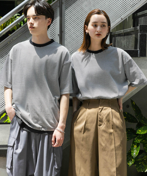 TAUPE 【トープ】ショートスリーブシャツ JP ウール ドットエア ノーカラー プルオーバー ショート