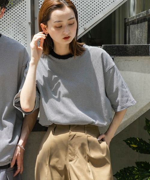 SENSE OF PLACE by URBAN RESEARCH（センスオブプレイスバイアーバンリサーチ）の「『ユニセックス』アソートドローコードショートスリーブTシャツ（Tシャツ/カットソー・メンズ・ブラック/ブラック系その他/グリーン/ブラウン/ホワイト/ライトブラウン/グリーン系その他・LARGE/MEDIUM）」の15枚目の写真