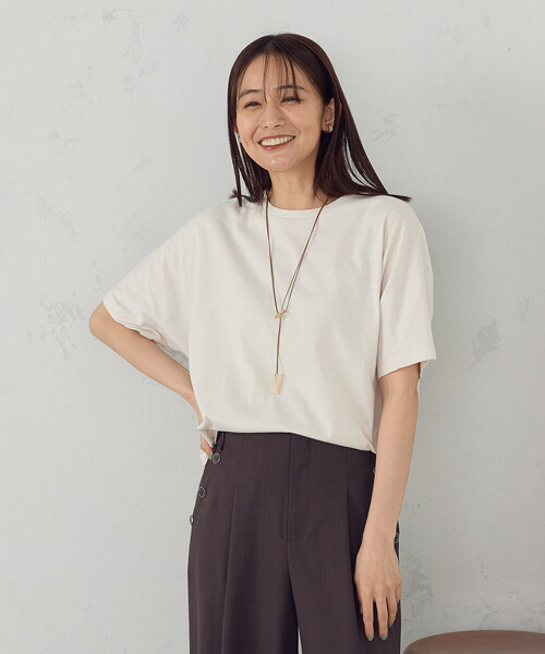 COMME CA ISM(コムサイズム)の「日本の色 Tシャツ "夜明けの海”(Tシャツ/カットソー・レディース・ブルー/マスタード/チャコール/アイボリー・LARGE/MEDIUM/SMALL)」の2枚目の写真