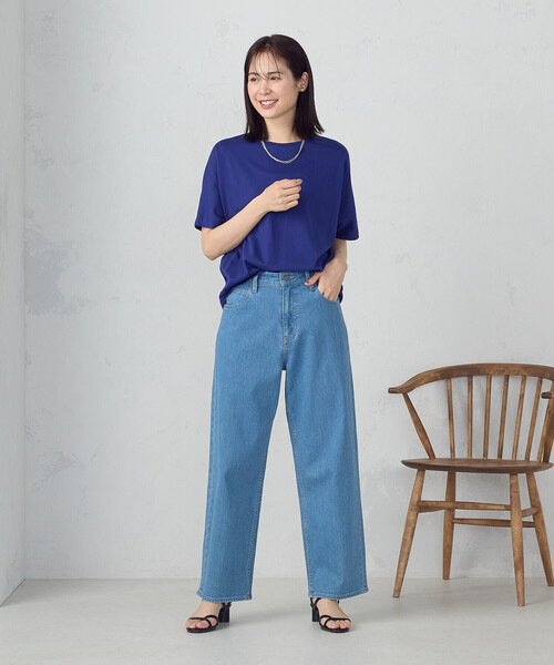 COMME CA ISM(コムサイズム)の「日本の色 Tシャツ "夜明けの海”(Tシャツ/カットソー・レディース・ブルー/マスタード/チャコール/アイボリー・LARGE/MEDIUM/SMALL)」の5枚目の写真