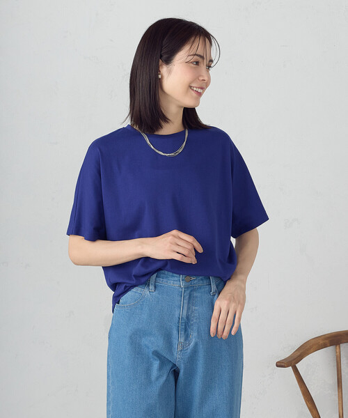 COMME CA ISM(コムサイズム)の「日本の色 Tシャツ "夜明けの海”(Tシャツ/カットソー・レディース・ブルー/マスタード/チャコール/アイボリー・LARGE/MEDIUM/SMALL)」の8枚目の写真