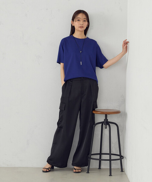 COMME CA ISM(コムサイズム)の「日本の色 Tシャツ "夜明けの海”(Tシャツ/カットソー・レディース・ブルー/マスタード/チャコール/アイボリー・LARGE/MEDIUM/SMALL)」の10枚目の写真