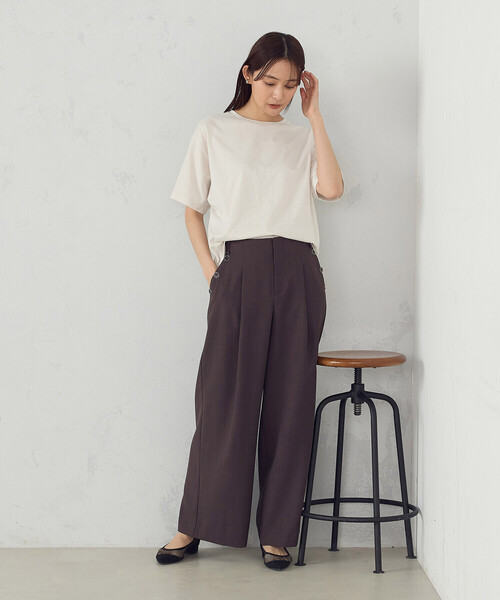 COMME CA ISM(コムサイズム)の「日本の色 Tシャツ "夜明けの海”(Tシャツ/カットソー・レディース・ブルー/マスタード/チャコール/アイボリー・LARGE/MEDIUM/SMALL)」の13枚目の写真