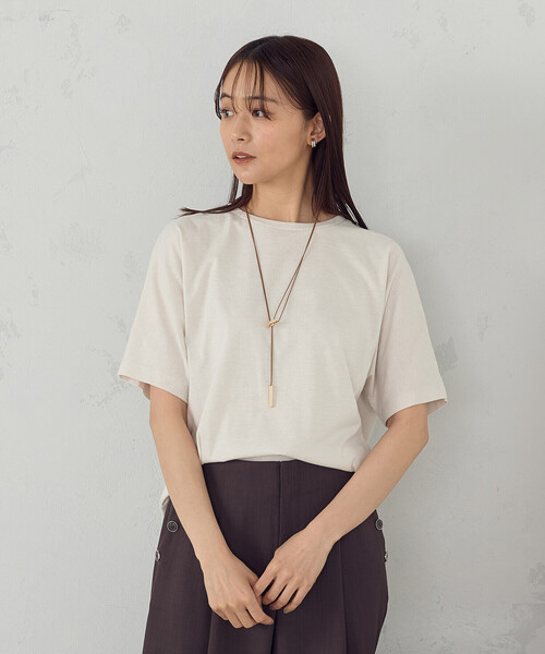 COMME CA ISM(コムサイズム)の「日本の色 Tシャツ "夜明けの海”(Tシャツ/カットソー・レディース・ブルー/マスタード/チャコール/アイボリー・LARGE/MEDIUM/SMALL)」の14枚目の写真