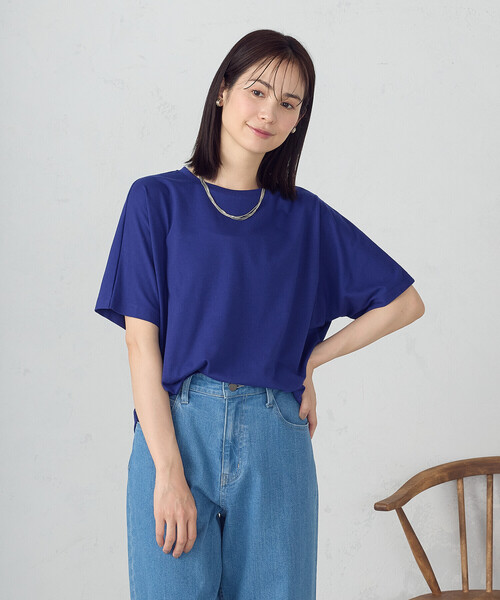 COMME CA ISM(コムサイズム)の「日本の色 Tシャツ "夜明けの海”(Tシャツ/カットソー・レディース・ブルー/マスタード/チャコール/アイボリー・LARGE/MEDIUM/SMALL)」の1枚目の写真