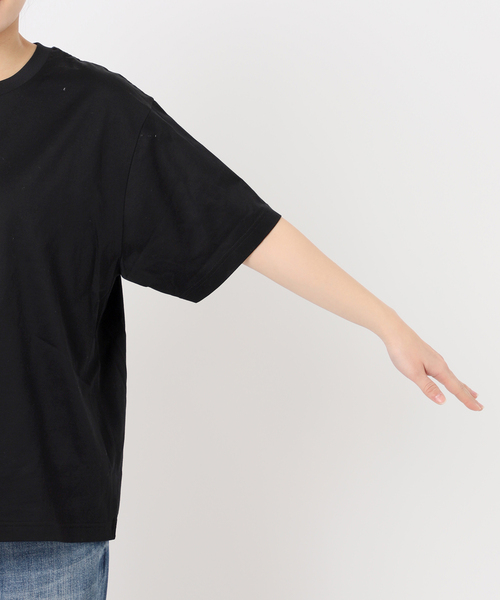 Spick & Span(スピックアンドスパン)の「ファインコットンルーズTシャツ(Tシャツ/カットソー・レディース・ブラック/ホワイト・FREE)」の22枚目の写真