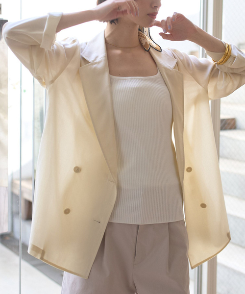 エアリーシャツジャケット（テーラードジャケット）｜Rouge vif Anna  