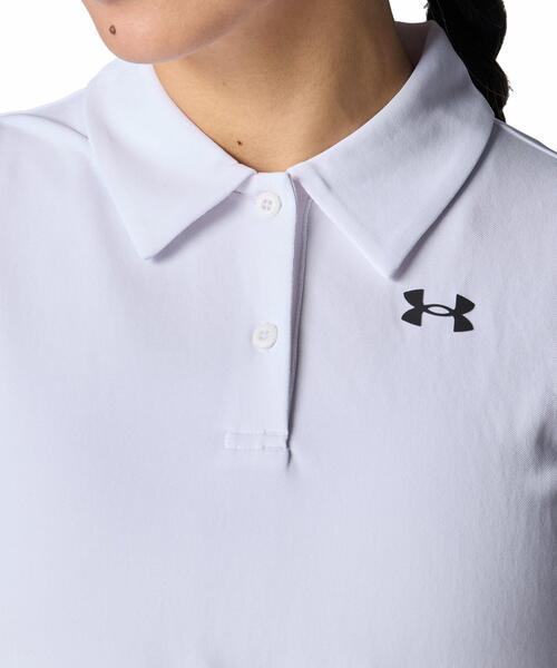 UNDER ARMOUR（アンダーアーマー）の「UAアーマードライ スリーブレス ポロ（ゴルフ/レディース）（ポロシャツ・レディース・ホワイト・L/XL/M）」の4枚目の写真