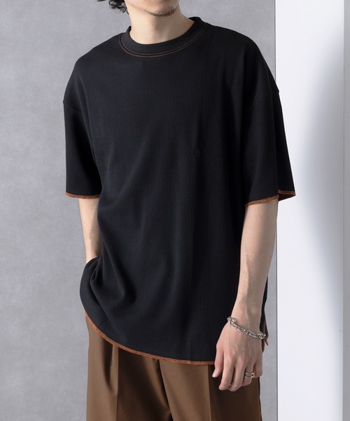 UNIVERSAL OVERALL(ユニバーサルオーバーオール)の「【UNIVERSAL OVERALL】UO ヘビーウェイトサーマルルーズフィット半袖Tシャツ UVOP-006(Tシャツ/カットソー・レディース・ホワイト系その他3/ホワイト/ブラック系その他2/ブラック系その他3/ホワイト系その他2/ブラック系1・M/S/XL/L)」の4枚目の写真