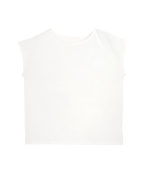 Pierrot(ピエロ)の「【骨格ウェーブさんにオススメ】ボートネック/フレンチスリーブベーシックTシャツ(Tシャツ/カットソー・レディース・チャコール/オフホワイト/ブルー/ブラック・S/M/L)」の7枚目の写真