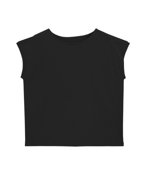 Pierrot(ピエロ)の「【骨格ウェーブさんにオススメ】ボートネック/フレンチスリーブベーシックTシャツ(Tシャツ/カットソー・レディース・チャコール/オフホワイト/ブルー/ブラック・S/M/L)」の12枚目の写真