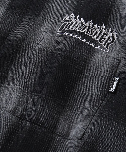 THRASHER（スラッシャー）の「【THRASHER/スラッシャー】ダメージチェック半袖シャツ（シャツ/ブラウス・メンズ・ブラウン/ホワイト/ブラック・XL/L/M）」の16枚目の写真
