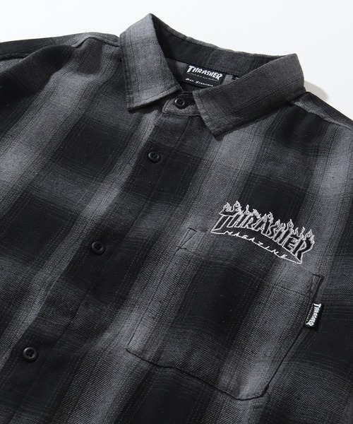 THRASHER（スラッシャー）の「【THRASHER/スラッシャー】ダメージチェック半袖シャツ（シャツ/ブラウス・メンズ・ブラウン/ホワイト/ブラック・XL/L/M）」の15枚目の写真