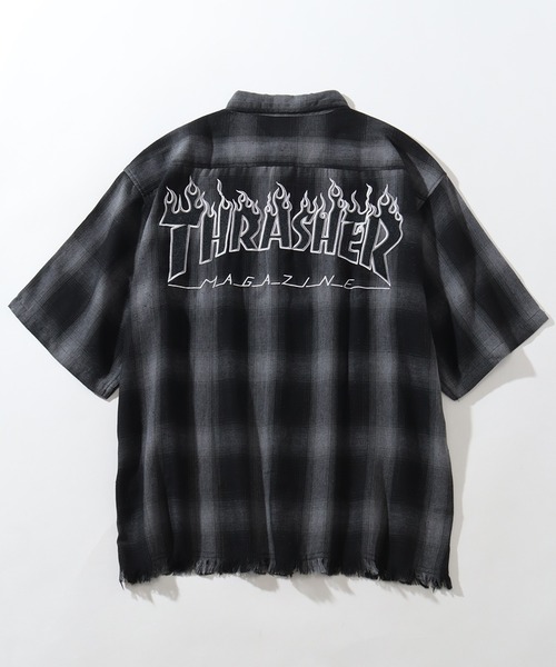 THRASHER（スラッシャー）の「【THRASHER/スラッシャー】ダメージチェック半袖シャツ（シャツ/ブラウス・メンズ・ブラウン/ホワイト/ブラック・XL/L/M）」の20枚目の写真