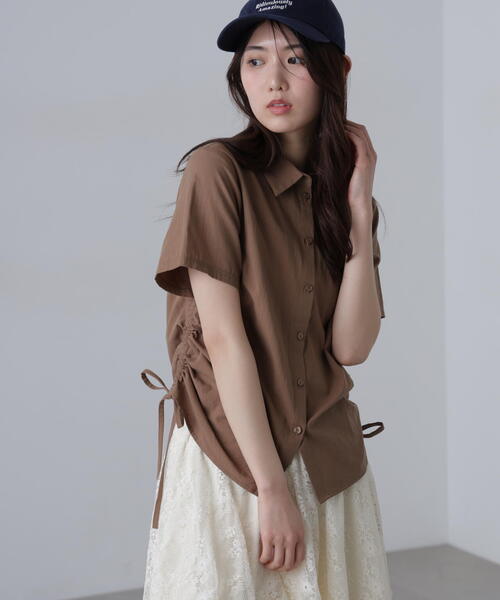 FREE'S MART（フリーズマート）の「◆ドロストチェックシャツ（シャツ/ブラウス・レディース・グレー系その他/ブルー系その他/ホワイト/ブラウン・FREE）」の3枚目の写真