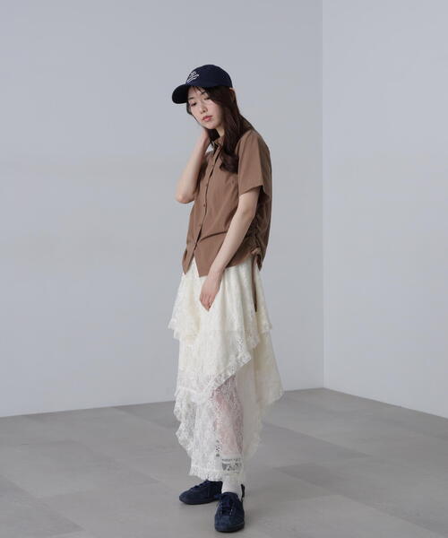 FREE'S MART（フリーズマート）の「◆ドロストチェックシャツ（シャツ/ブラウス・レディース・グレー系その他/ブルー系その他/ホワイト/ブラウン・FREE）」の7枚目の写真