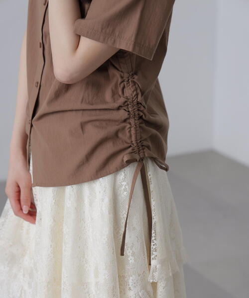 FREE'S MART（フリーズマート）の「◆ドロストチェックシャツ（シャツ/ブラウス・レディース・グレー系その他/ブルー系その他/ホワイト/ブラウン・FREE）」の14枚目の写真