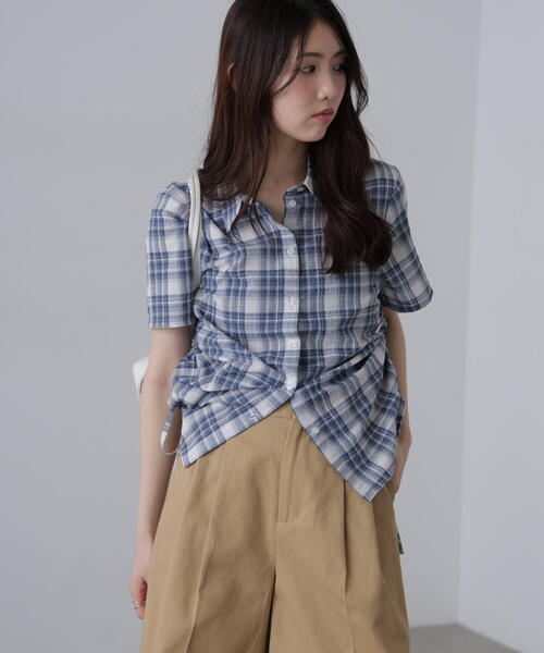 FREE'S MART（フリーズマート）の「◆ドロストチェックシャツ（シャツ/ブラウス・レディース・グレー系その他/ブルー系その他/ホワイト/ブラウン・FREE）」の17枚目の写真
