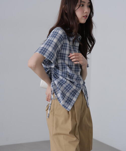 FREE'S MART（フリーズマート）の「◆ドロストチェックシャツ（シャツ/ブラウス・レディース・グレー系その他/ブルー系その他/ホワイト/ブラウン・FREE）」の19枚目の写真