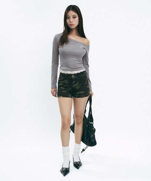 SCULPTOR Camouflage Shorts ash ショートパンツ SCULPTOR® online store