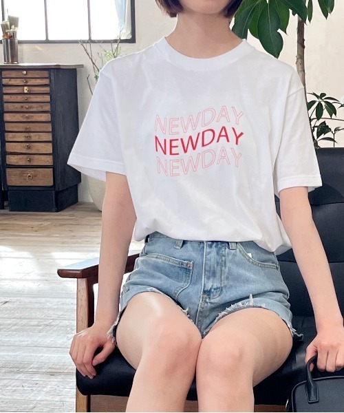 spiritoso(スピリトーゾ)の「【spiritoso】シンプルロゴアソートTシャツ(CP)(Tシャツ/カットソー・レディース・ホワイト/ホワイト×グレー/ブラック/ホワイト×ブラック/ホワイト系1/ホワイト系2/ホワイト×レッド・L/M)」の3枚目の写真