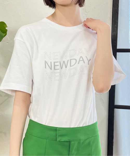 spiritoso(スピリトーゾ)の「【spiritoso】シンプルロゴアソートTシャツ(CP)(Tシャツ/カットソー・レディース・ホワイト/ホワイト×グレー/ブラック/ホワイト×ブラック/ホワイト系1/ホワイト系2/ホワイト×レッド・L/M)」の5枚目の写真