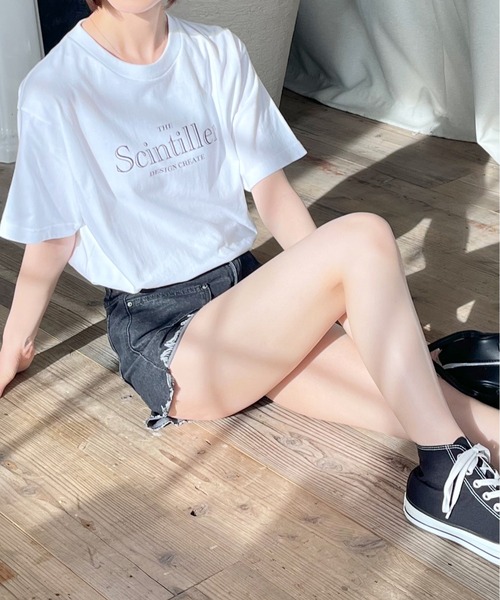 spiritoso(スピリトーゾ)の「【spiritoso】シンプルロゴアソートTシャツ(CP)(Tシャツ/カットソー・レディース・ホワイト/ホワイト×グレー/ブラック/ホワイト×ブラック/ホワイト系1/ホワイト系2/ホワイト×レッド・L/M)」の20枚目の写真