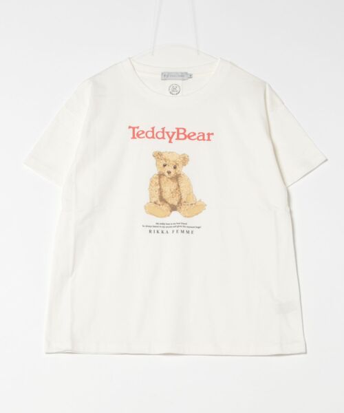 ムラサキスポーツ（ムラサキスポーツ）の「RIKKA FEMME/リッカファム テディベアTシャツ/ゆったりサイズ RF25HS01（Tシャツ/カットソー・レディース・ホワイト系その他2/ホワイト系その他/ホワイト系その他3・S/M/M/L）」の7枚目の写真