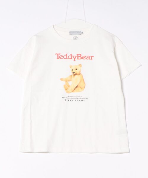ムラサキスポーツ（ムラサキスポーツ）の「RIKKA FEMME/リッカファム テディベアTシャツ/ゆったりサイズ RF25HS01（Tシャツ/カットソー・レディース・ホワイト系その他2/ホワイト系その他/ホワイト系その他3・S/M/M/L）」の12枚目の写真