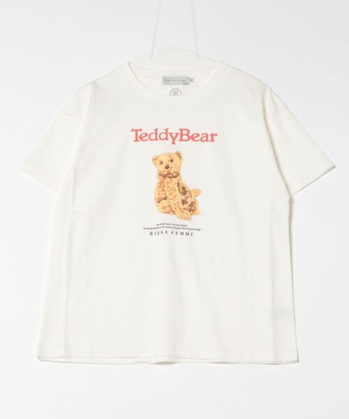 ムラサキスポーツ（ムラサキスポーツ）の「RIKKA FEMME/リッカファム テディベアTシャツ/ゆったりサイズ RF25HS01（Tシャツ/カットソー・レディース・ホワイト系その他2/ホワイト系その他/ホワイト系その他3・S/M/M/L）」の13枚目の写真
