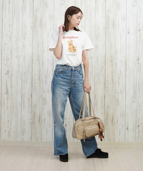 ムラサキスポーツ（ムラサキスポーツ）の「RIKKA FEMME/リッカファム テディベアTシャツ/ゆったりサイズ RF25HS01（Tシャツ/カットソー・レディース・ホワイト系その他2/ホワイト系その他/ホワイト系その他3・S/M/M/L）」の8枚目の写真