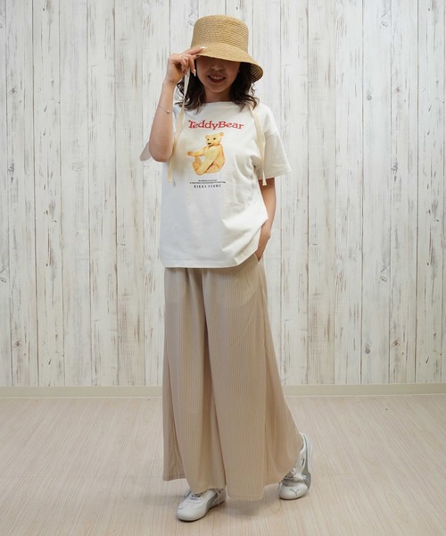 ムラサキスポーツ（ムラサキスポーツ）の「RIKKA FEMME/リッカファム テディベアTシャツ/ゆったりサイズ RF25HS01（Tシャツ/カットソー・レディース・ホワイト系その他2/ホワイト系その他/ホワイト系その他3・S/M/M/L）」の10枚目の写真