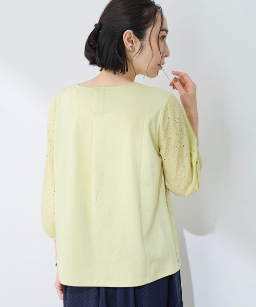 DECOY SINCE 1981(デコイシンスイチキュウハチイチ)の「刺しゅう切替プルオーバー(Tシャツ/カットソー・レディース・ネイビー/ホワイト/イエロー・LL/M/L)」の18枚目の写真