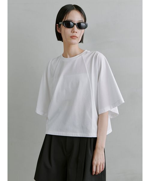 MIESROHE ミースロエ　強撚ワイドカットＴＯＰＳ セール】強撚ﾜｲﾄﾞｶｯﾄTOPS（Tシャツ/カットソー）｜MIESROHE