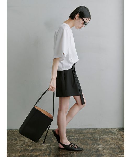 MIESROHE ミースロエ　強撚ワイドカットＴＯＰＳ セール】強撚ﾜｲﾄﾞｶｯﾄTOPS（Tシャツ/カットソー）｜MIESROHE