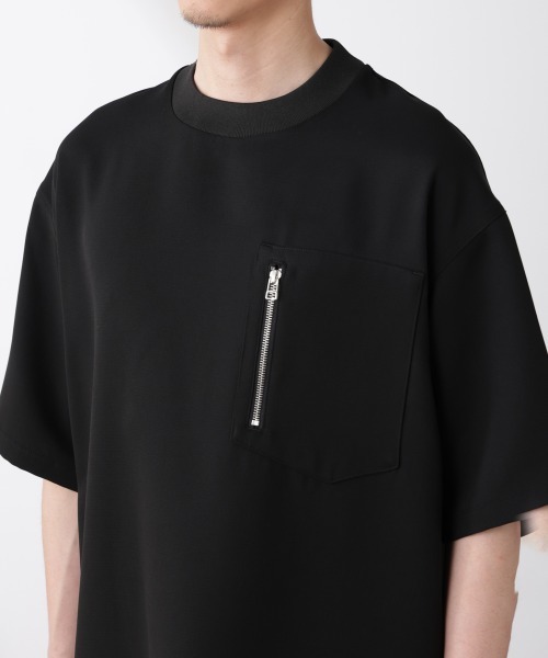 NANO universe(ナノユニバース)の「Epoche ZIP Tシャツ(Tシャツ/カットソー・メンズ・ブラック・L/M/S)」の12枚目の写真