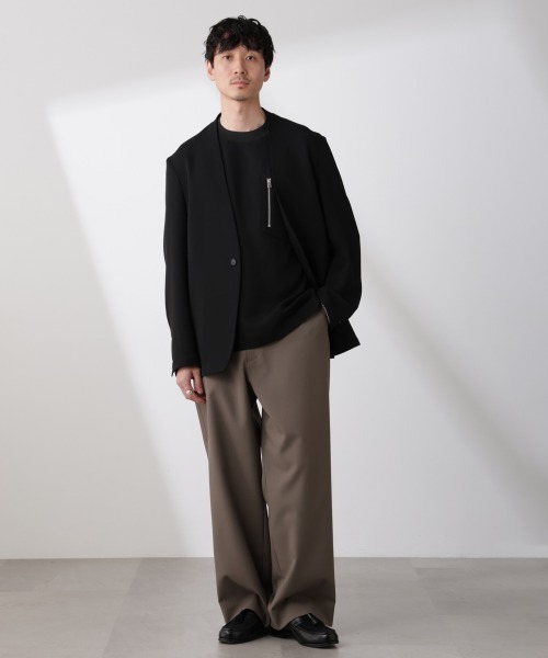 NANO universe(ナノユニバース)の「Epoche ZIP Tシャツ(Tシャツ/カットソー・メンズ・ブラック・L/M/S)」の5枚目の写真